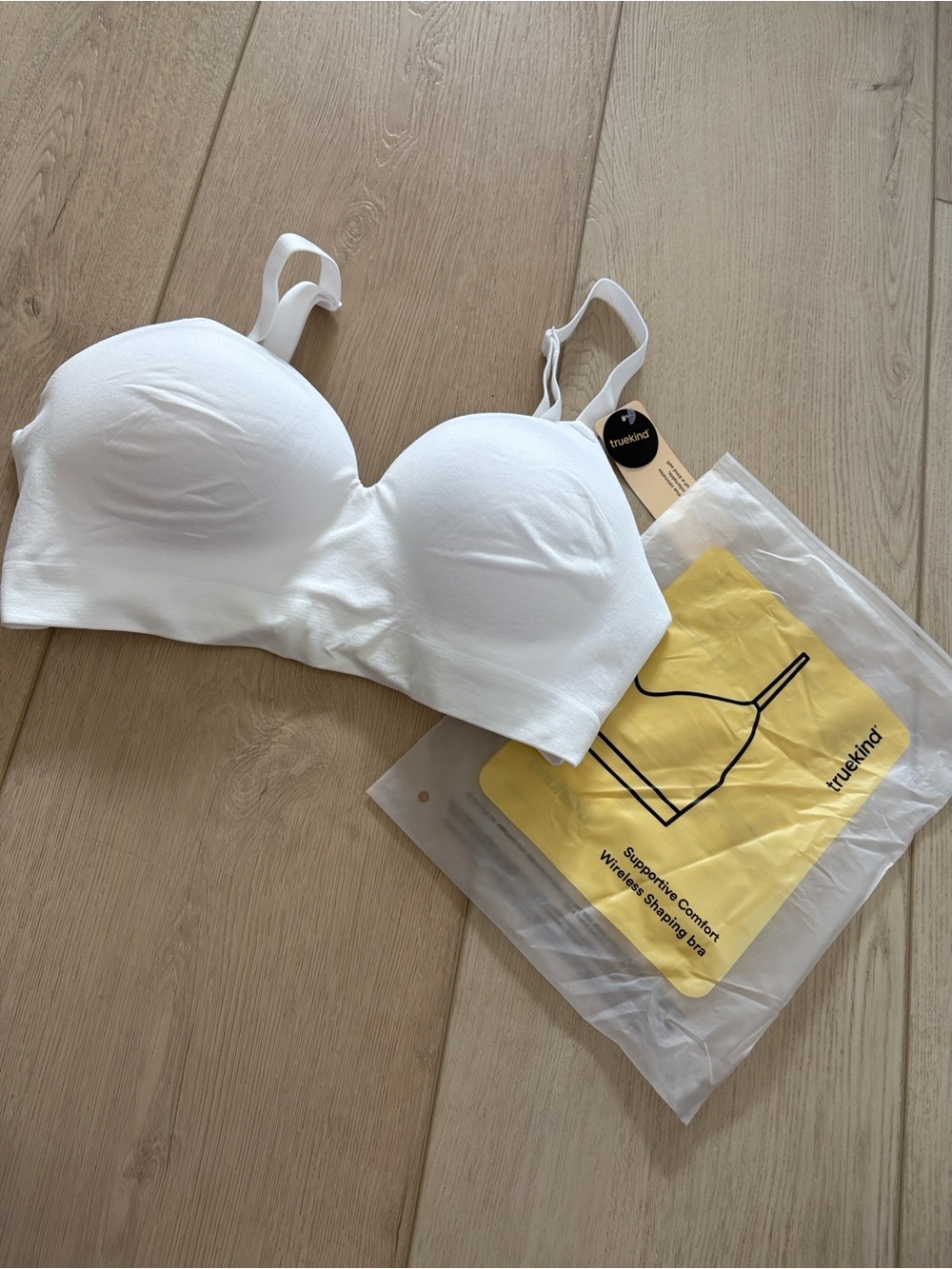 Truekind Supportive Comfort Wireless Shaping Bra Size L White